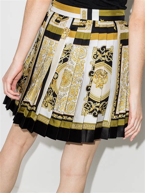 mini skirt versace|versace pleated skirt.